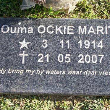 MARITZ Ockie 1914-2007