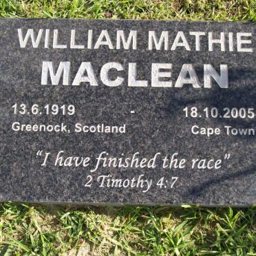 MACLEAN William Mathie 1919-2005