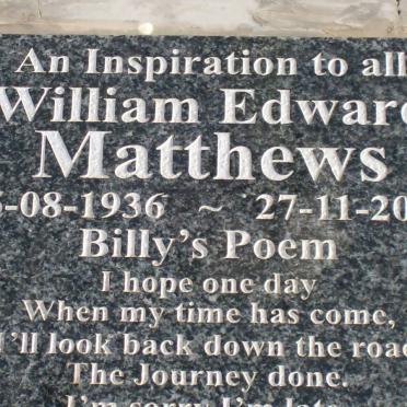 MATTHEWS William Edward 1936-2007