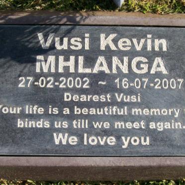 MHLANGA Vusi Kevin 2002-2007
