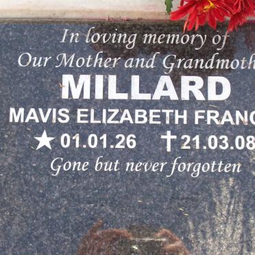 MILLARD Mavis Elizabeth Francis 1926-2008
