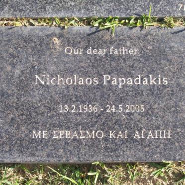PAPADAKIS Nicholaos 1936-2005