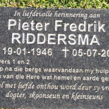RIDDERSMA Pieter Fredrik 1946-2006