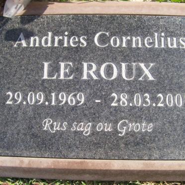 ROUX Andries Cornelius, le 1969-2007
