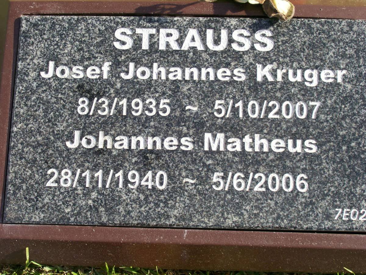 STRAUSS Josef Johannes Kruger 1935-2007