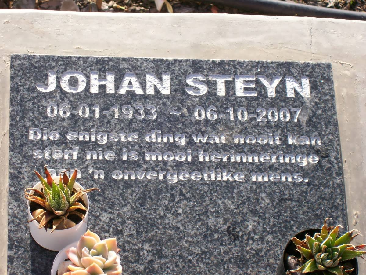 STEYN Johan 1933-2007