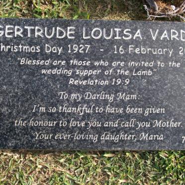 VARDO Gertrude Louisa 1927-2007
