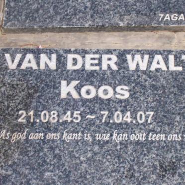WALT Koos, van der 1945-2007