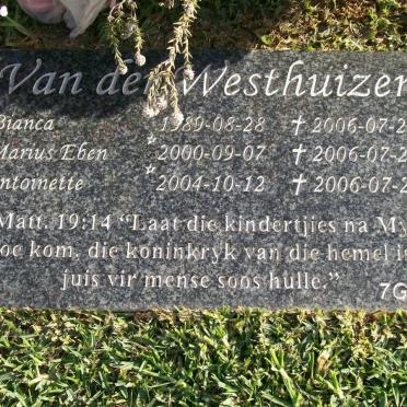 WESTHUIZEN, van der