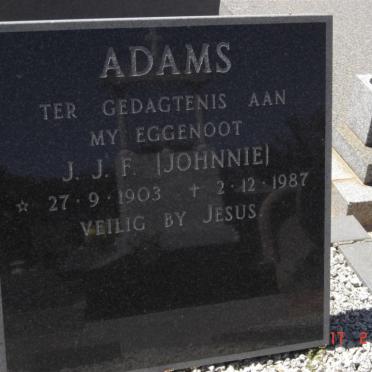 ADAMS J.J.F. 1903-1987