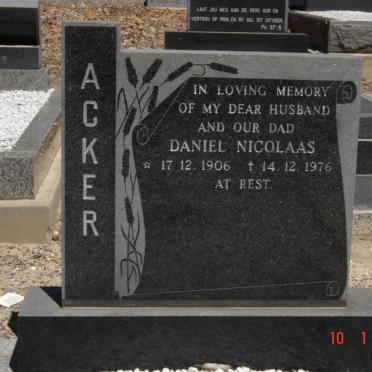 ACKER Daniel Nicolaas 1906-1976