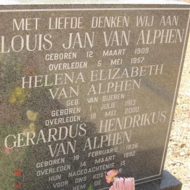 ALPHEN Louis Jan, van 1909-1957 &amp; Helena Elizabeth VAN BUEREN 1913-2000 :: VAN ALPHEN Gerardus Hendrikus 1936-1992