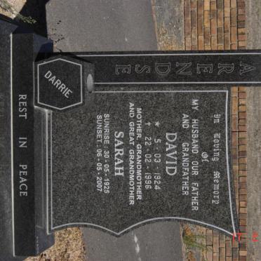 ARENDSE David 1924-1996 &amp; Sarah 1925-2007