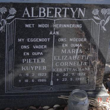 ALBERTYN Pieter Kuyper 1923-1986 &amp; Maria Elizabeth Cornelia STRACHAN 1922-1997