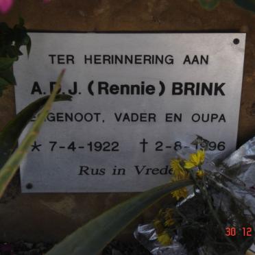 BRINK A.D.J. 1922-1996