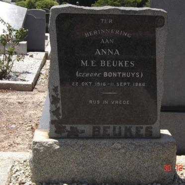 BEUKES Anna M.E. nee BONTHUYS 1916-1966
