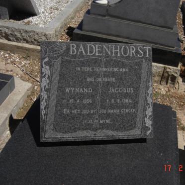 BADENHORST Wynand Jacobus 1956-1984