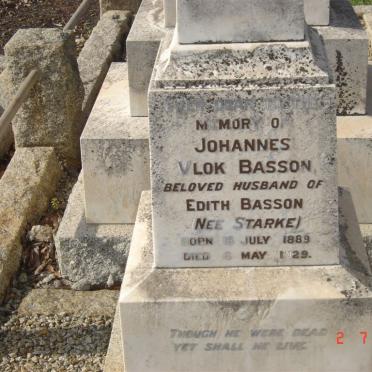 BASSON Johannes Vlok 1889-1929