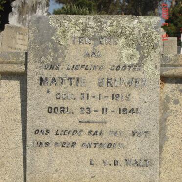 BRUWER Mattie 1915-1941