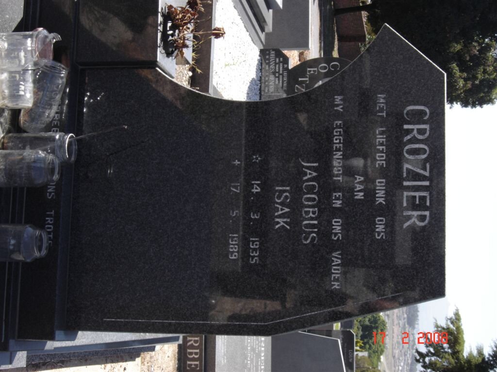 CROZIER Jacobus Isak 1935-1989