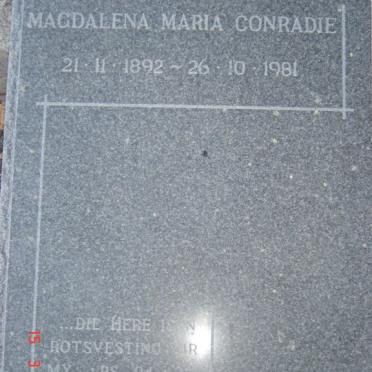 CONRADIE Magdalena Maria 1892-1981