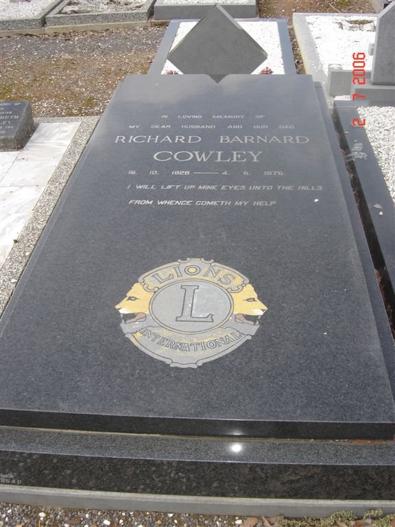 COWLEY Richard Barnard 1928-1976