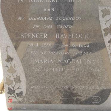 DICKSON Spencer Havelock 1891-1962 &amp; Maria Magdalena 1889-1974