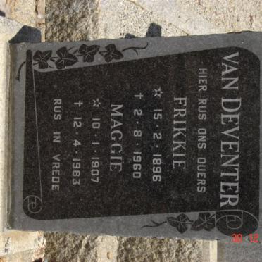 DEVENTER Frikkie, van 1896-1960 &amp; Maggie 1907-1983