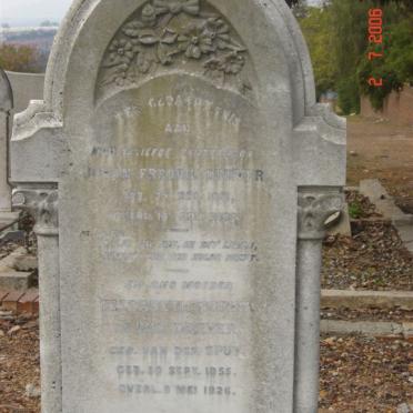 DREYER Johan Fredrik 1851-190? &amp; Elizabeth Sophia de Wet nee VAN DER SPUY 1855-1926