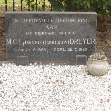DREYER M.C.L. nee LOUW 1899-1985