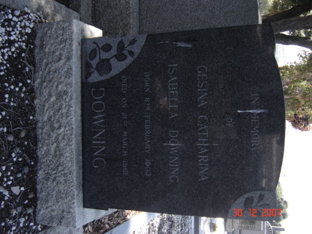 DOWNING Gesina Catharina Isabella 1903-1961