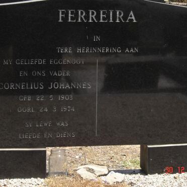 FERREIRA Cornelius Johannes 1903-1974