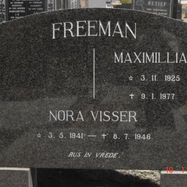 FREEMAN Maximillian 1925-1977 :: VISSER Nora 1941-1946