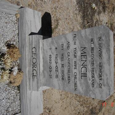 GEORGE Mencil 1929-1992