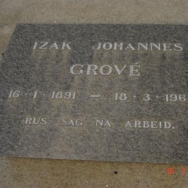GROVé Izak Johannes 1891-1964