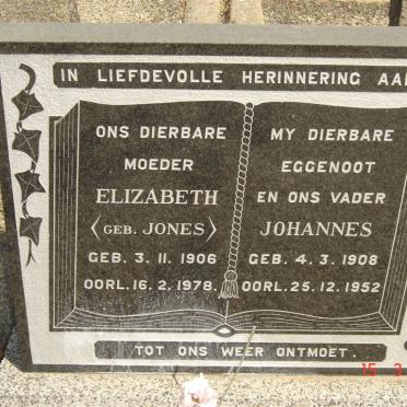 GOEDE Johannes 1908-1952, de &amp; Elizabeth JONES 1906-1978
