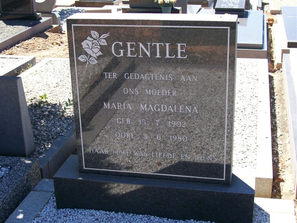 GENTLE Maria Magdalena 1902-1980