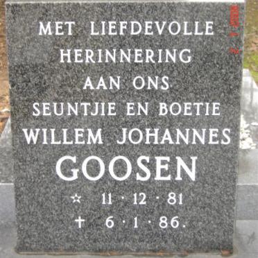 GOOSEN Willem Johannes 1981-1986