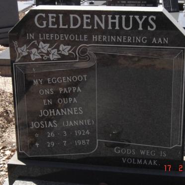 GELDENHUYS Johannes Josias 1924-1987
