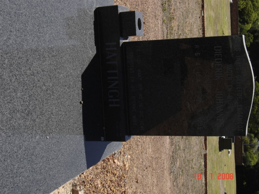 HATTINGH Diederik Johannes 1914-1995