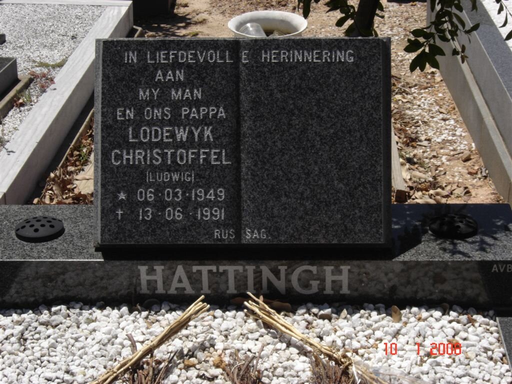 HATTINGH Lodewyk Christoffel 1949-1991