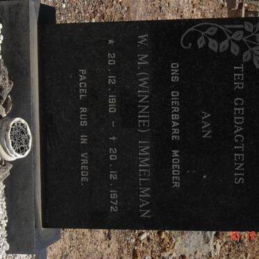 IMMELMAN W.M. 1910-1972