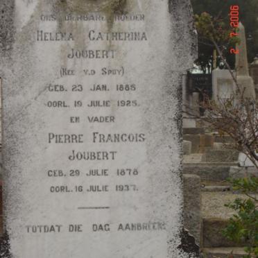 JOUBERT Pierre Francois 1878-1937 &amp; Helena Catherina V.D. SPUY 1885-1925