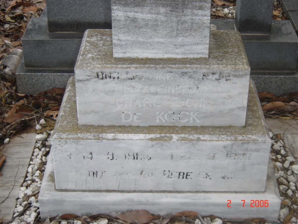 KOCK Charl John, de 1980-1980