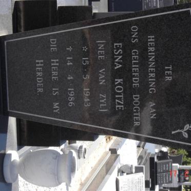 KOTZé Esna nee VAN ZYL 1943-1986