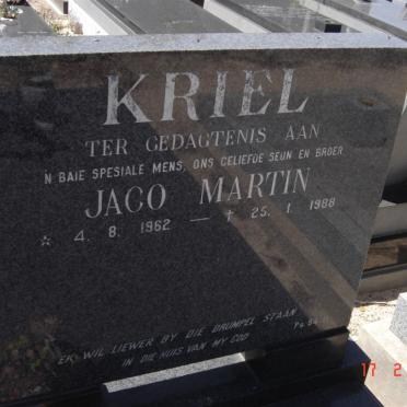 KRIEL Jaco Martin 1962-1988