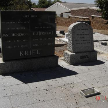 KRIEL F.J. 1905-2004 &amp; Jane Homewood 1910-1966 :: KRIEL Raghelle 1931-1948