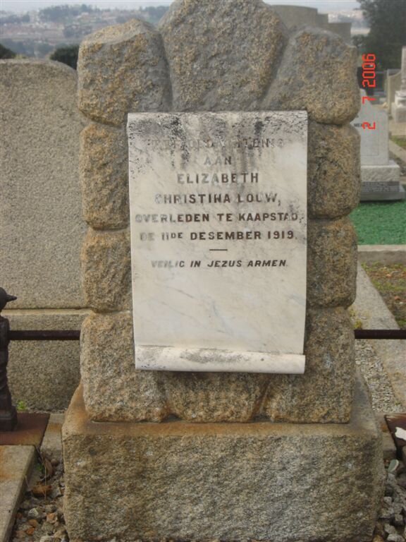 LOUW Elizabeth Christina -1919