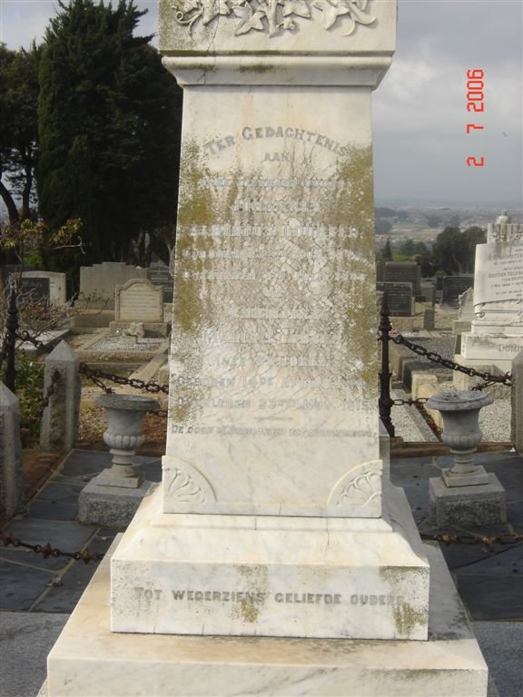 LOUBSER Johannes Albertus 18??-?? &amp; Christina Maria SCHOLTZ ??-1915