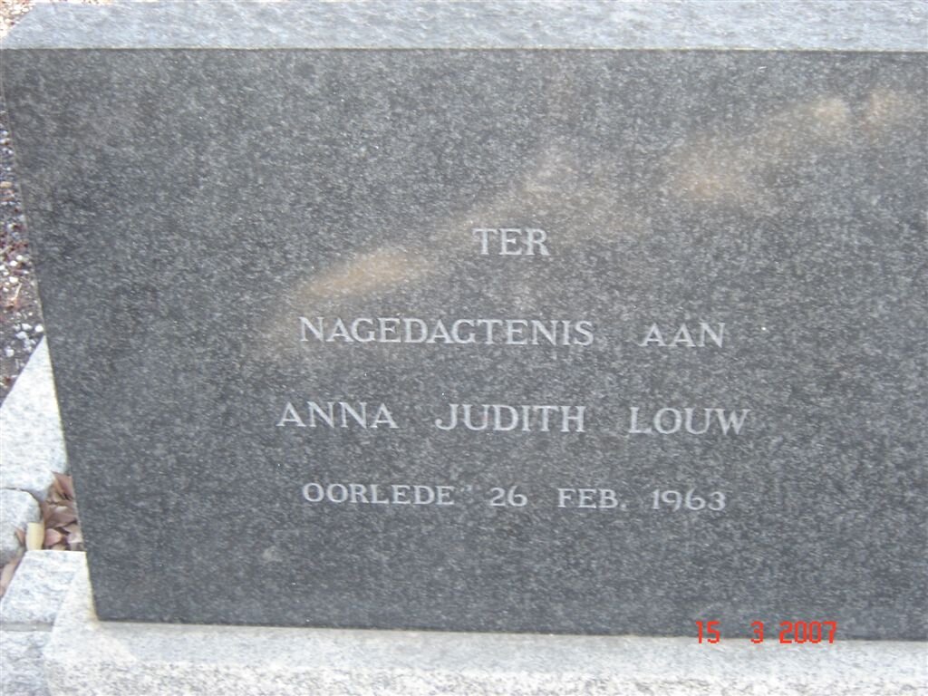 LOUW Anna Judith -1963